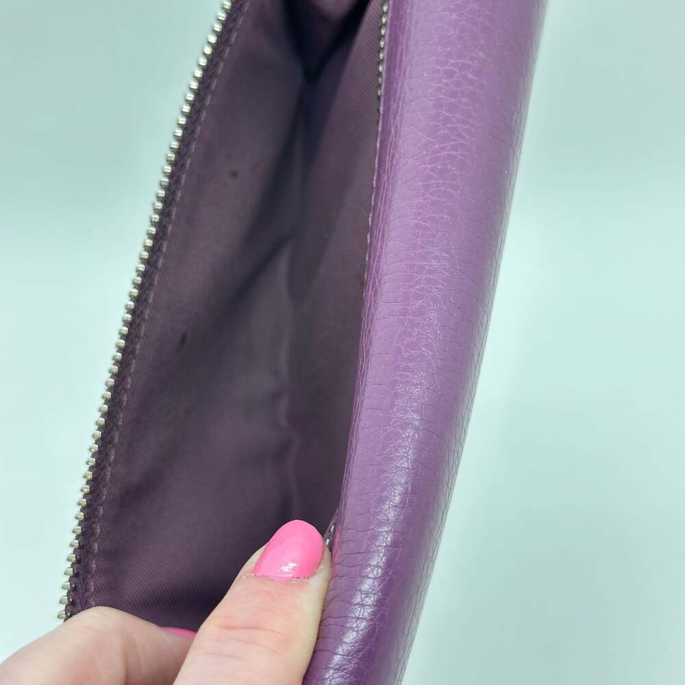 Coach Purple Pebble Leather Long Flap Wallet - Picture 8 of 16